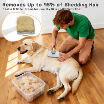 Brosse Chat & Chien Poil Long – Kit Toilettage 3 En 1 Avec Brosse Auto-Nettoyante, Peigne Démêloir & Coupe-Griffes – Soin Complet Anti-Mue Et Nœuds Pour Animaux